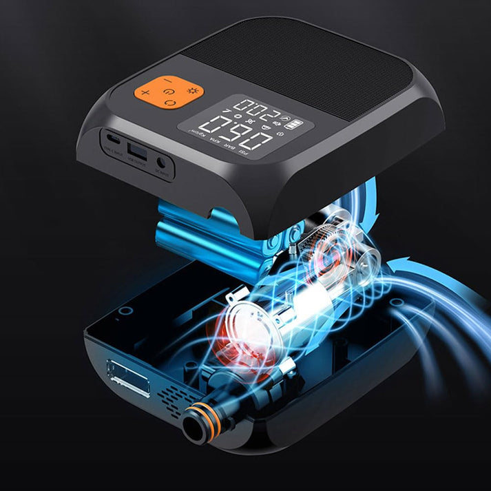 Bomba recargable con batería 8000mAh y adaptador de coche