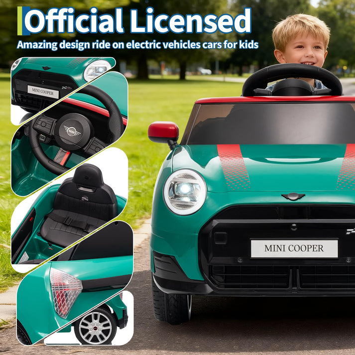 Coche infantil con luces LED, música y entradas USB/SD