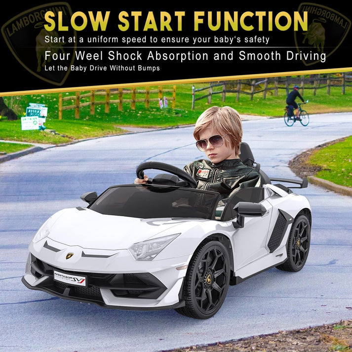 Coche infantil con luces LED, claxon y entradas USB/AUX