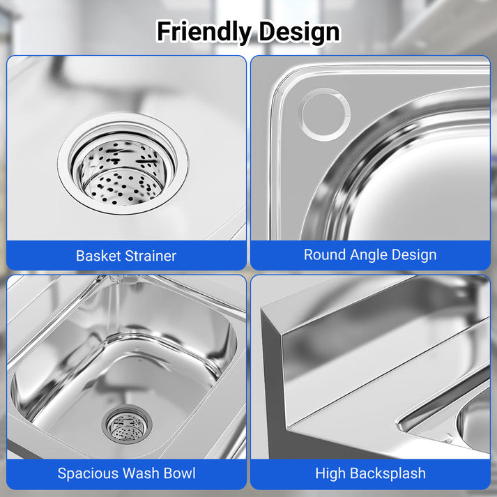 Fregadero utilitario independiente accesorios completos cocina baño granja patio garaje lavandería interior exterior