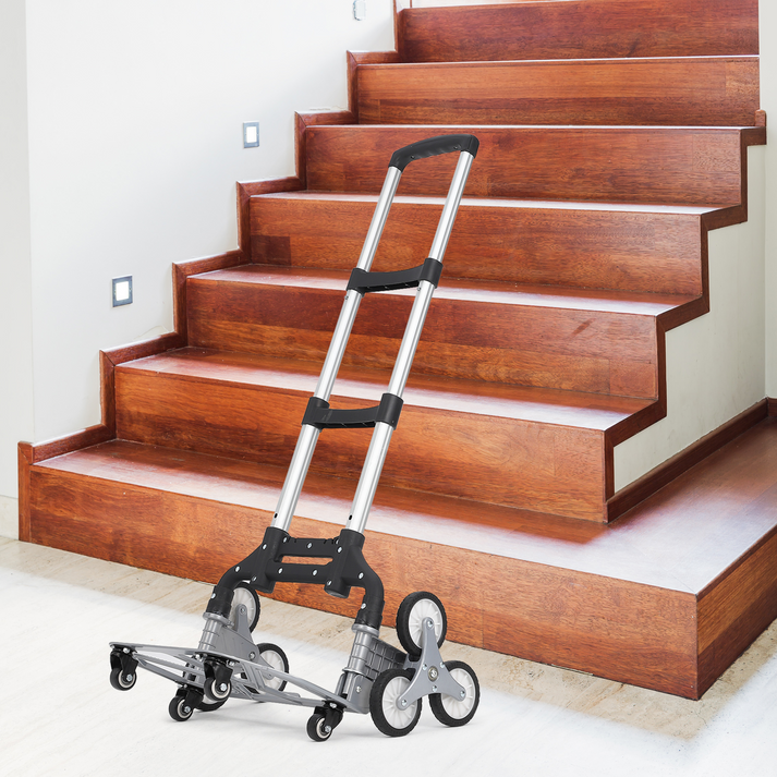 Carrito subir escaleras ruedas triangulares transporte cargas pesadas escaleras rapido suave menos esfuerzo